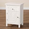 Baxton Studio Lambert Traditional White Finished Wood 1-Drawer Nightstand 194-11932-ZORO - alternate 8